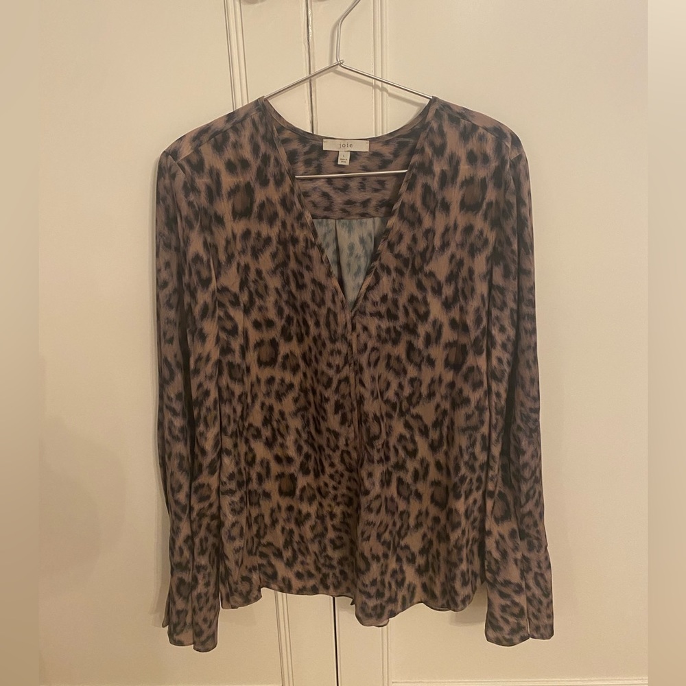 Joie Leopard Blouse size L